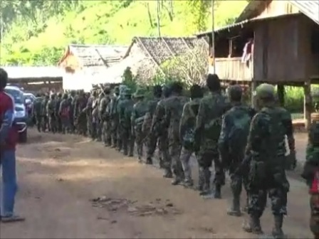 (แฟ้มภาพ)ค่ายทหาร KNU ในบริเวณชายแดนฝั่งพม่า ตรงข้ามจังหวัดตาก