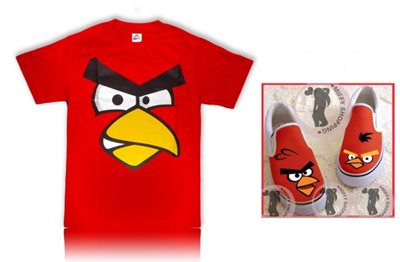 เสื้อและรองเท้า Angry Birds