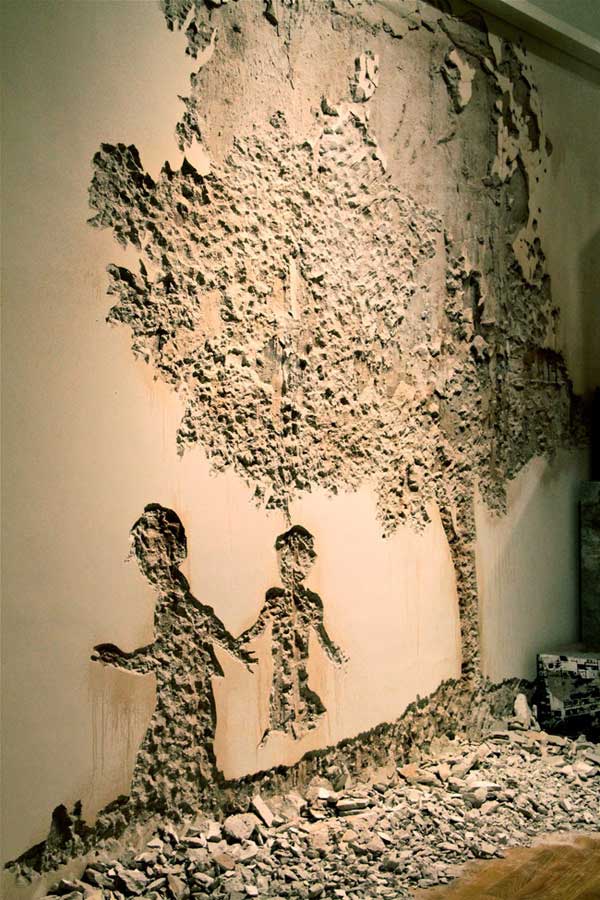 งานของอเล็กซานเดอร์ ฟาร์โต (Alexandre Farto) ที่แสดงในนิทรรศการ “Museum in ruins” ที่พิพิธภัณฑ์  The Museum of Contemporary Arts of Elvas (MACE)