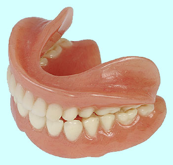 ตัวอย่างฟันเทียม