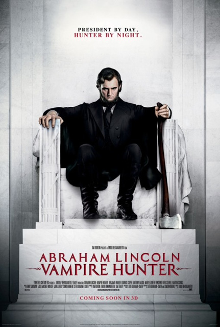 โปสเตอร์จากภาพยนตร์เรื่อง Abraham Lincoln: Vampire Hunter โดย 20th Century Fox