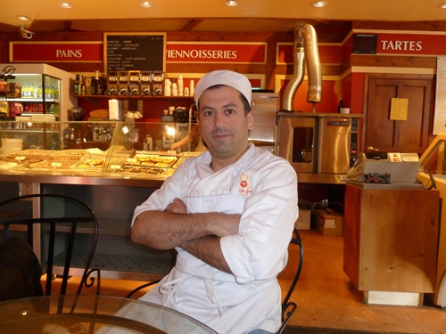 Montreal, Quebec, CANADA: French-Lebanese pastry chef De Gaulle Helou is pictured at his shop, Chez De Gaulle, on January 26, 2013 in Montreal, Canada. De Gaulle, originally from Lebanon, named after French General Charles De Gaulle whom his father admired, who resisted numerous problems with the local mafia, but has finally decided to return to France, finding the Quebec system too tolerant with crooks. AFP PHOTO/Michel Viatteau