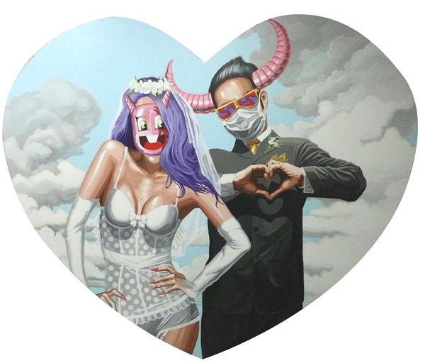 “Love love love” 170 x 200 cm. Acrylic on canvas
