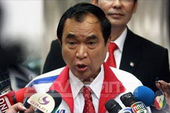 นายจารุพงศ์ เรืองสุวรรณ เลขาธิการองค์การเสรีไทยเพื่อสิทธิมนุษยชนและประชาธิปไตยอดีตรัฐมนตรีว่าการกระทรวงมหาดไทย และหัวหน้าพรรคเพื่อไทย  (แฟ้มภาพ)