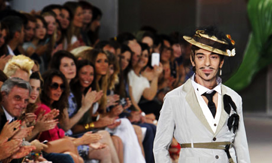 John Galliano at the End of Show