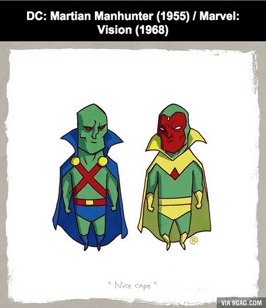 MARVEL : Vision Vs DC : Martian Manhunter