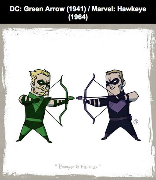 DC : Green Arrow Vs MARVEL : HawkEye