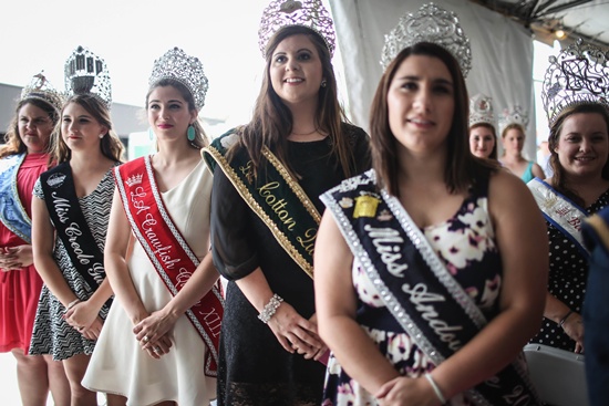 Belle Chasse, Louisiana, UNITED STATES: Visiting pageant queens from other Louisiana towns watch the Plaquemines Parish Seafood Festival Queen pageant on May 16, 2015 in Belle Chasse, Louisiana. Mario Tama/Getty Images