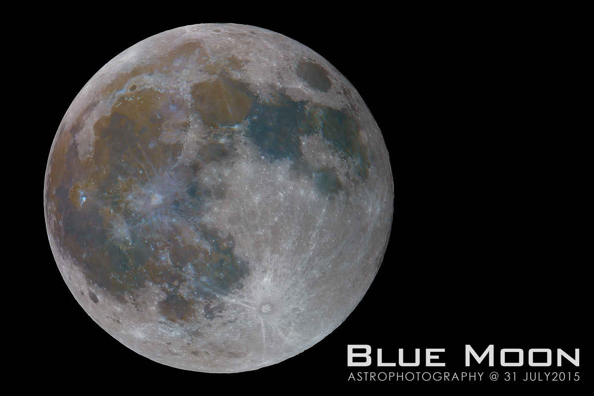 ภาพดวงจันทร์เต็มดวงครั้งที่ 2 ของเดือน ซึ่งเราจะเรียกเหตุการณ์นี้ว่า Blue Moon นั่นเอง (ภาพโดย : ศุภฤกษ์  คฤหานนท์ / Camera : Canon 5DSR / Lens : Lunt Engineering Telescopes 560mm. F7 + Extender 1.5X / Focal length : 840 mm. / Aperture : f/11 / ISO : 400 / Exposure : 1/400 sec.)