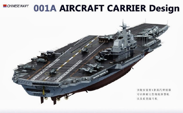 ภาพเรือบรรทุกเครื่องบิน Type 001A ที่สร้างในประเทศเป็นครั้งแรกของกองทัพปลดปล่อยประชาชนจีน (ภาพเอเจนซี)