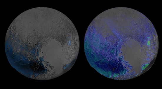 Pluto's water ice