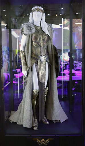 IMAGE DISTRIBUTED FOR WARNER BROS. CONSUMER PRODUCTS - The Queen Hippolyta costume worn by Connie Nielsen in the highly-anticipated film Wonder Woman is unveiled at the Warner Bros. Consumer Products booth at Licensing Expo 2016 on Tuesday, June 21, 2016 in Las Vegas. (Photo by Bizuayehu Tesfaye/Invision for Warner Bros. Consumer Products/AP Images)