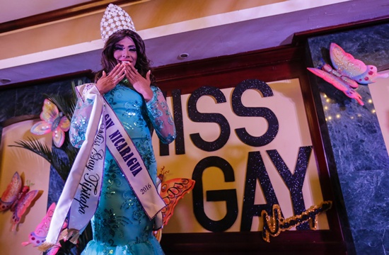 Managua: Itzel Sandino is crowned in the Miss Gay Nicaragua 2016 pageant, in Managua, on June 25, 2016. AFP/Inti Ocon