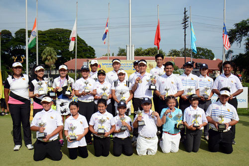 เยาวชนทีมชาติไทย ช่วยกันสร้างผลงานคว้าแชมป์มาได้ 6 รางวัล จาก 12 รางวัล ในการแข่งขันกอล์ฟเยาวชนชิงแชมป์โลก สิงห์ ไทยแลนด์ จูเนียร์ เวิลด์ กอล์ฟ แชมเปี้ยนชิพ 2016 