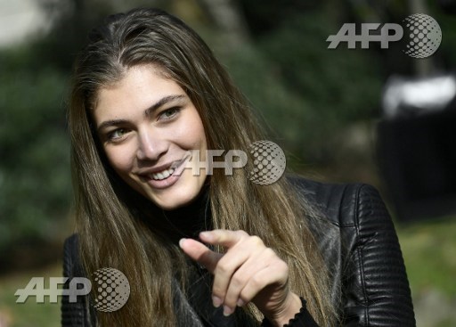 Brazilian transgender model Valentina Sampaio poses during an interview in Milan on February 18, 2017. Miguel Medina/AFP