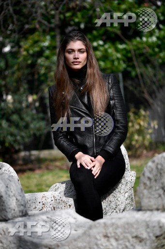 Brazilian transgender model Valentina Sampaio poses during an interview in Milan on February 18, 2017. Miguel Medina/AFP