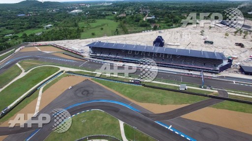 This aerial photo taken on May 18, 2017 shows part of the Chang International Circuit, Thailands first FIA-approved motor racing track, in the northeastern Thai province of Buriram. Thailands sports authority says it has secured rights to host the MotoGP from next year following talks with the tournaments owners in Italy, after years of lobbying to bring the multi-million-dollar event to the kingdom. Lillian Suwanrumpha/AFP