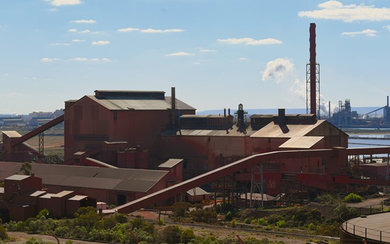 The Australian steel company Arrium Ltds steelworks facilities can be seen located in Whyalla, South Australia, in this photo taken on May 4, 2017. Picture taken May 4, 2017. AAP/Lukas Coch/via REUTERS
