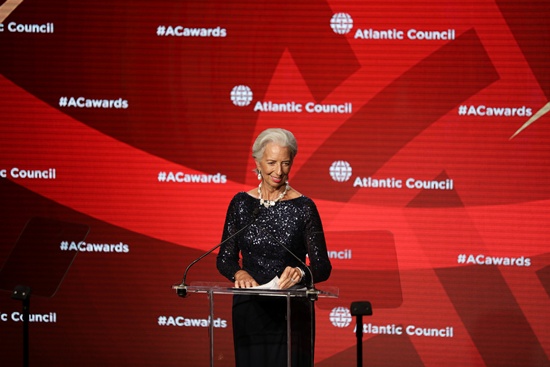 Christine Lagarde, Managing Director of the International Monetary Fund (IMF), attends an Atlantic Council event in New York, U.S. September 19, 2017. REUTERS/Stephen Yang