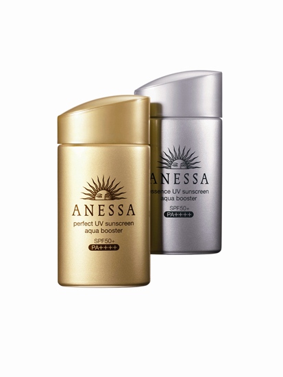 Anessa Perfect UV Sunscreen Aqua Booster ผลิตภัณฑ์กันแดดเนื้อลิควิด สูตรน้ำนมบางเบา ราคา 859 บาท จาก Anessa