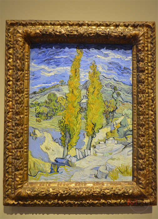 Poplars at Saint-Remy, 1889  Oil on fabric โดย Vincent van Gogh