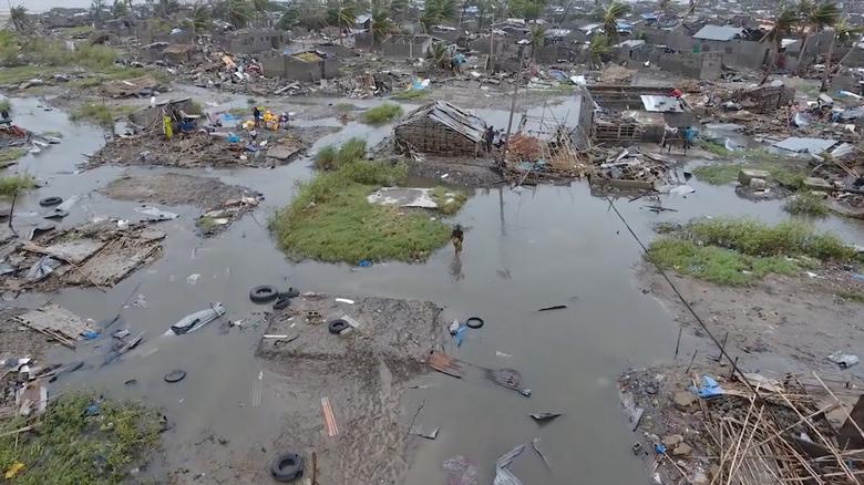 สภาพความเสียหายในโมซัมบิก จากการแผลงฤทธิ์ของพายุไซโคลนอิดาอี