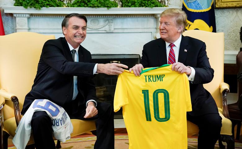 ประธานาธิบดี ชาอีร์ โบลโซนาโร ของบราซิล พบกับประธานาธิบดี โดนัลด์ ทรัมป์ ของสหรัฐฯ