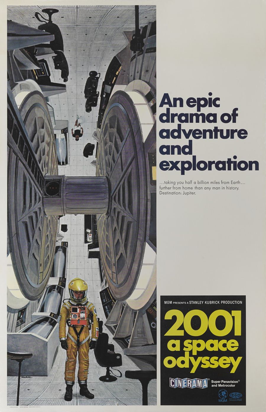 โปสเตอร์ 2001 a space odyssey ปี 1968 ผลิตในอเมริกา ประเมินราคาประมูลสูงสุด 9,000 ปอนด์ หรือราว 3.3 แสนบาท 