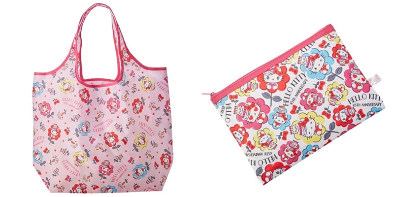 กระเป๋าผ้า Shopping Bag Hello Kitty Collection 45th ราคา 506 บาท  จากปกติราคา 595 บาท, กระเป๋าใส่ของ Hello Kitty Collection 45th ราคา 336 บาท  จากปกติราคา 395 บาท