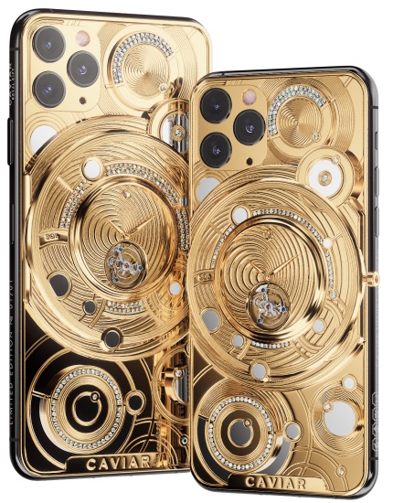 iPhone 11 Pro ราคา 2 ล้านบาท จัดให้นาฬิกาทองคำฝังเพชรด้านหลังเคส
