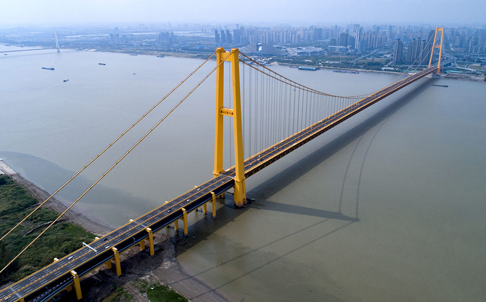 สะพานข้ามแม่น้ำแยงซีหยางซื่อก่าง (ภาพ : ซินหัว)