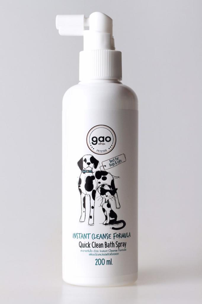 Quick Clean Bath Spray (ควิก คลีน บาธ สเปรย์) สเปรย์อาบน้ำแห้งสำหรับสุนัขและแมวแสนรัก สะอาดทันใจ เพียงฉีดสเปรย์แล้วเช็ดออก