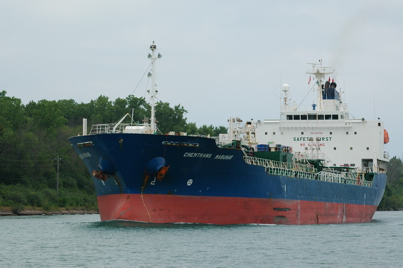 เรือบรรทุกสารเคมี Hankuk Chemi ขณะจอดอยู่ที่ท่าเรือในรัฐออนเทรีโอของแคนาดา เมื่อเดือน ก.ค. ปี 2011 (แฟ้มภาพ – รอยเตอร์) 