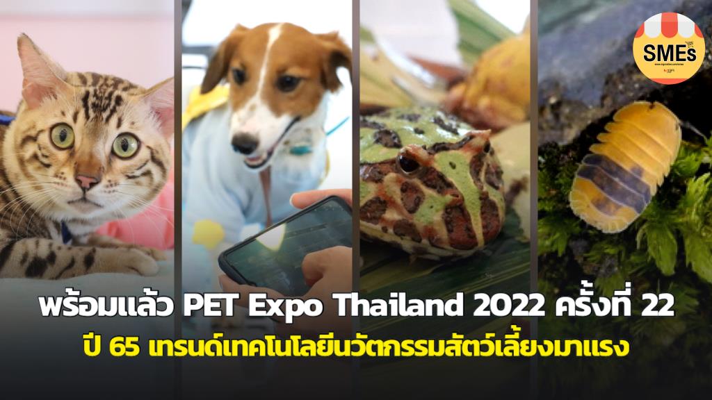 พร้อมแล้ว PET Expo Thailand 2022 ครั้งที่ 22 เผยปี 65 เทรนด์เทคโนโลยีนวัตกรรมสัตว์เลี้ยงมาแรง