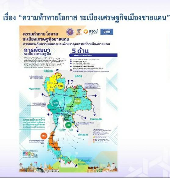 ชูระเบียงเศรษฐกิจชายแดน เป็นกลไกพื้นที่เกื้อหนุนเศรษฐกิจไทย