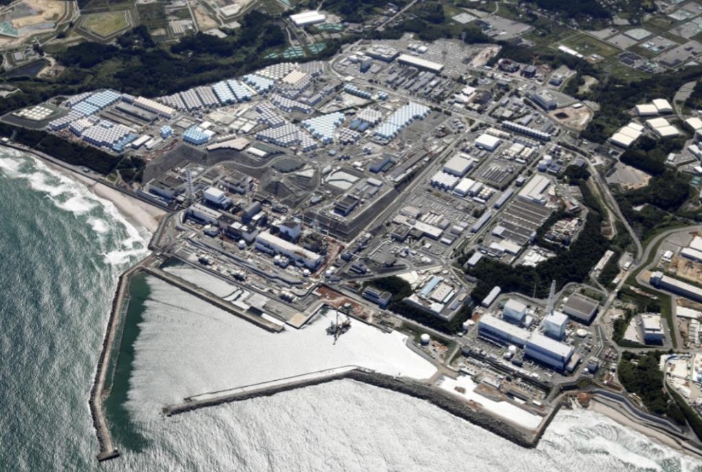 โรงไฟฟ้านิวเคลียร์ฟุกุชิมะ ไดอิจิ เมื่อวันที่ 22 ส.ค.2023 (เกียวโด)