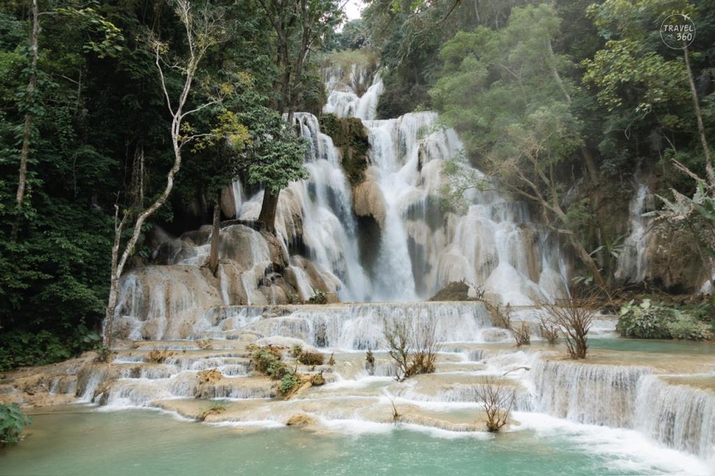 Kuang Si Waterfall is the most beautiful waterfall in Luang Prabang