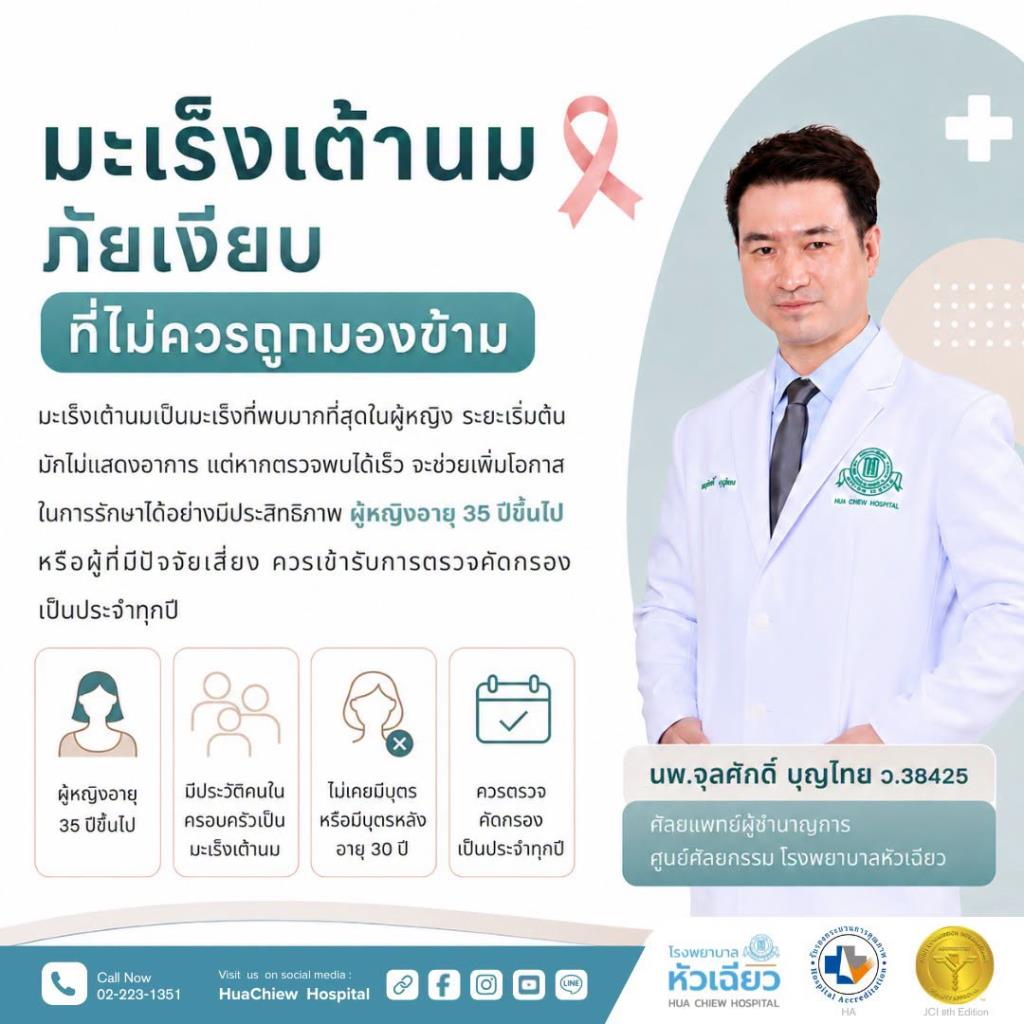 มะเร็งเต้านม ภัยเงียบ ที่ไม่ควรถูกมองข้าม