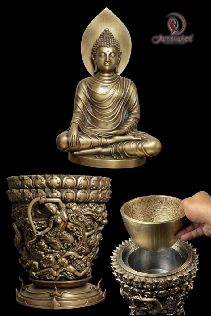 น้ำมนต์และครอบน้ำพระพุทธมนต์ ชำระล้างสู่ความบริสุทธิ์