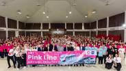 NBM จัด Pink Line ส่งความสุข....พานักเรียน โรงเรียนชลประทานวิทยา ทดลองนั่งรถไฟฟ้าสีชมพู