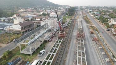 รถไฟทางคู่ "ลพบุรี-ปากน้ำโพ" คืบหน้า 77% กรมรางเร่งงานโยธาเสร็จในปีนี้ ดันเปิดบริการปี 67