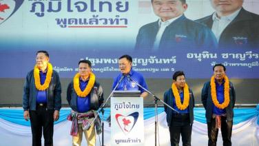 พรรคภูมิใจไทย นำมาอันดับ 1  ผ่านการทำแบบสำรวจของ “ไลน์ ทูเดย์” ที่เปิดโหวตเลือกตั้งปี ’66 คุณจะลงคะแนนให้ “พรรคการเมือง” ใด?