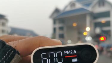 เห็นใจประชาชน! หนุ่มเผยภาพวัดค่าฝุ่น PM2.5 ที่แม่สาย พุ่งสูงกว่า  600 ไมโครกรัมต่อลูกบาศก์เมตร