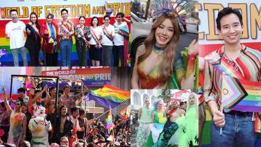 ชมขบวนพาเหรด “พิธา-อุ๊งอิ๊ง” ร่วมงาน Bangkok Pride 2023 ด้านคนบันเทิงจัดเต็ม ยานแม่ลงจอด