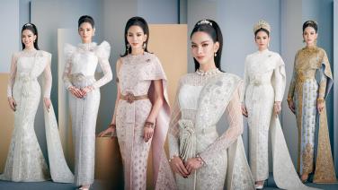แอนนา เสืองามเอี่ยม สวยยืนหนึ่งในลุคชุดแต่งงานไทยสากล