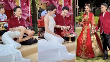 ชื่นมื่น "เมย์ พิชญ์นาฏ - บิ๊ก อัครวัชร" เข้าพิธีแต่งงาน ไทย จีน สวยสง่างดงามอลังการสุดๆ