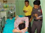 กระสุนปริศนาลั่นใส่ก้นหนุ่มใหญ่ขณะกินเลี้ยงชายหาดสัตหีบ