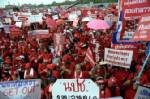 Red celebration before Songkran Festival