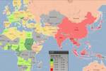 แผนที่ขนาด "จ้าวโลก" หนุ่มจีน อยู่รองบ๊วย