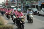 รณรงค์ชาวมหาสารคามขับขี่ปลอดภัยสวมหมวกนิรภัย 100%